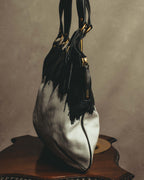 “YVES SAINT LAURENT”2007-2009 Tribute bi-color canvas tote bag