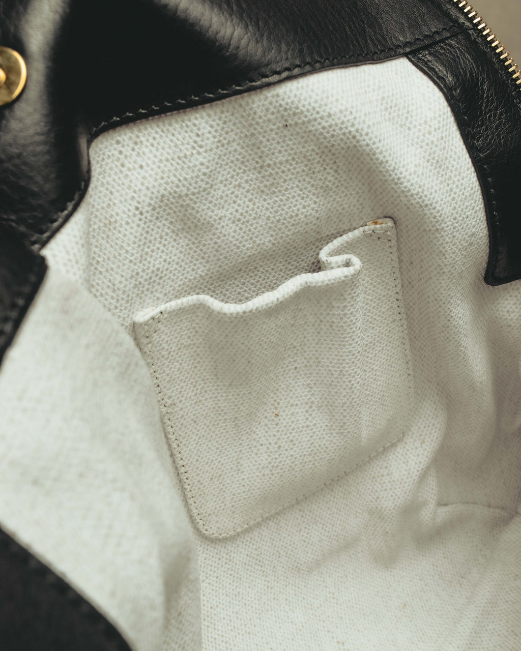 “YVES SAINT LAURENT”2007-2009 Tribute bi-color canvas tote bag