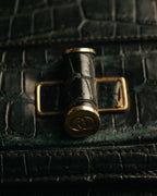 -SPECIAL- “GUCCI“ 70’s Crocodile turn lock handbag