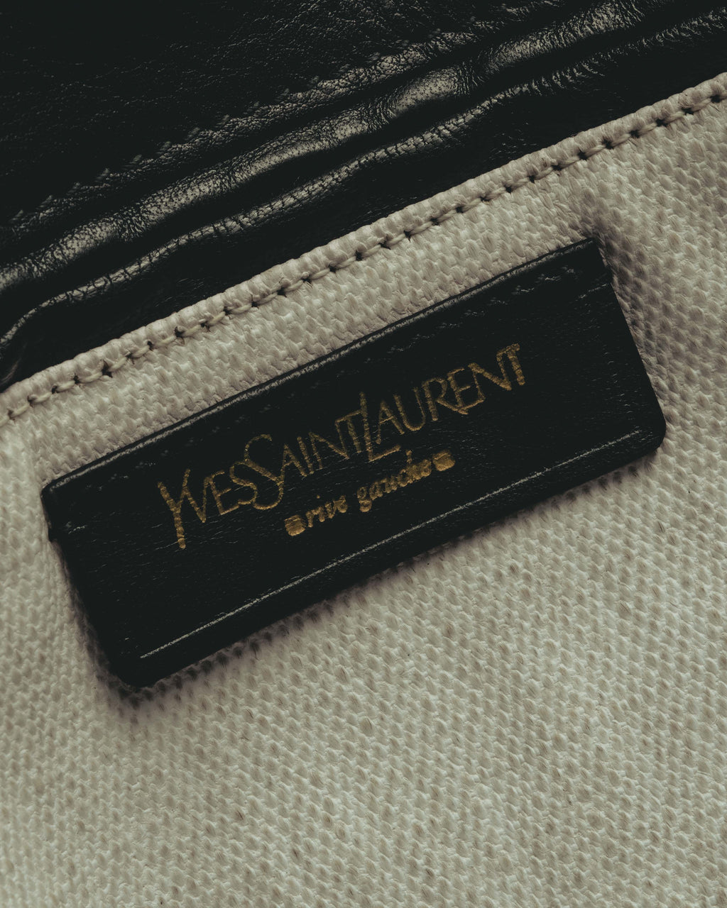 “YVES SAINT LAURENT”2007-2009 Tribute bi-color canvas tote bag