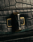 -SPECIAL- “GUCCI“ 70’s Crocodile turn lock handbag