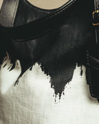 “YVES SAINT LAURENT”2007-2009 Tribute bi-color canvas tote bag