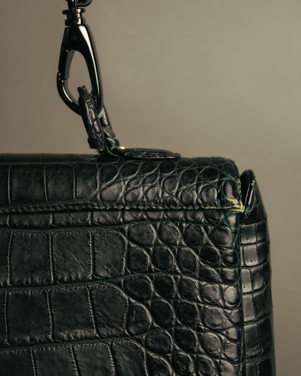 -SPECIAL- “GUCCI“ 70’s Crocodile turn lock handbag