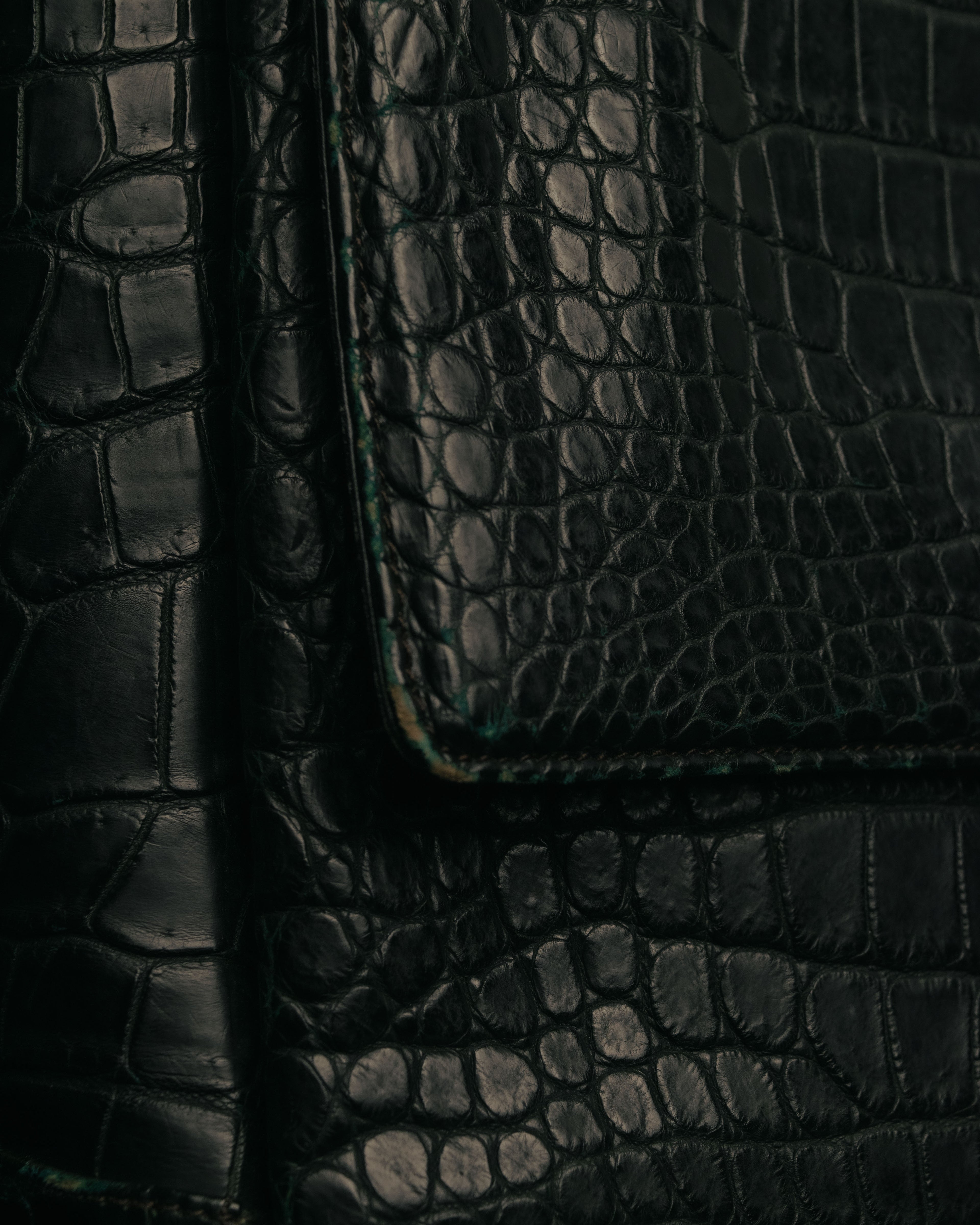 -SPECIAL- “GUCCI“ 70’s Crocodile turn lock handbag