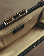 “Salvatore Ferragamo“ 2008-2010 Origami pleated leather chain frame bag
