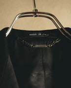 "GUCCI" 90's-00's Satin lapel double breasted tuxedo jacket