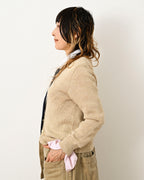 Christian Dior/ 80's Monogram knit cardigan Light Beige