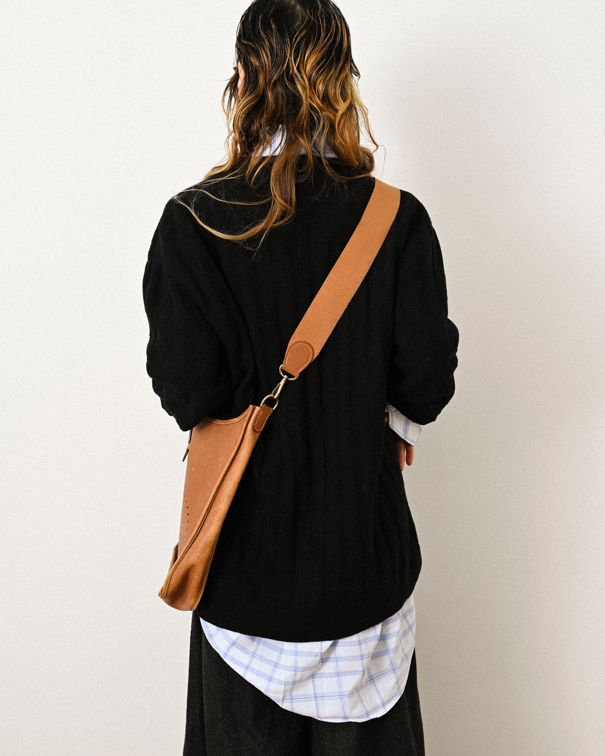 HERMES/ 2010's-20's Minimalist H-Patterned 1B Virgin Wool Cardigan Black