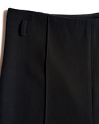 HERMES/ 22AW Refined Wool Wide Leg Trousers Black