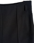 HERMES/ 22AW Refined Wool Wide Leg Trousers Black