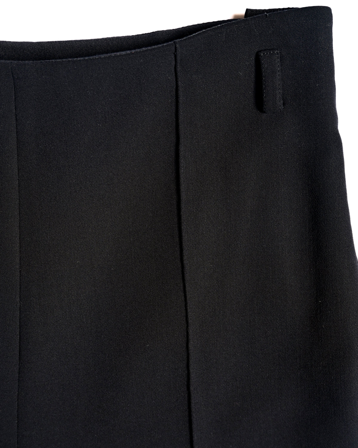 HERMES/ 22AW Refined Wool Wide Leg Trousers Black
