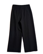 HERMES/ 22AW Refined Wool Wide Leg Trousers Black