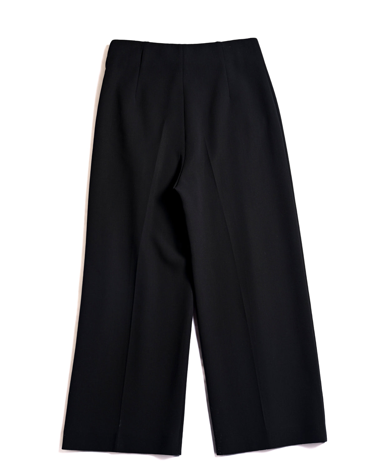 HERMES/ 22AW Refined Wool Wide Leg Trousers Black