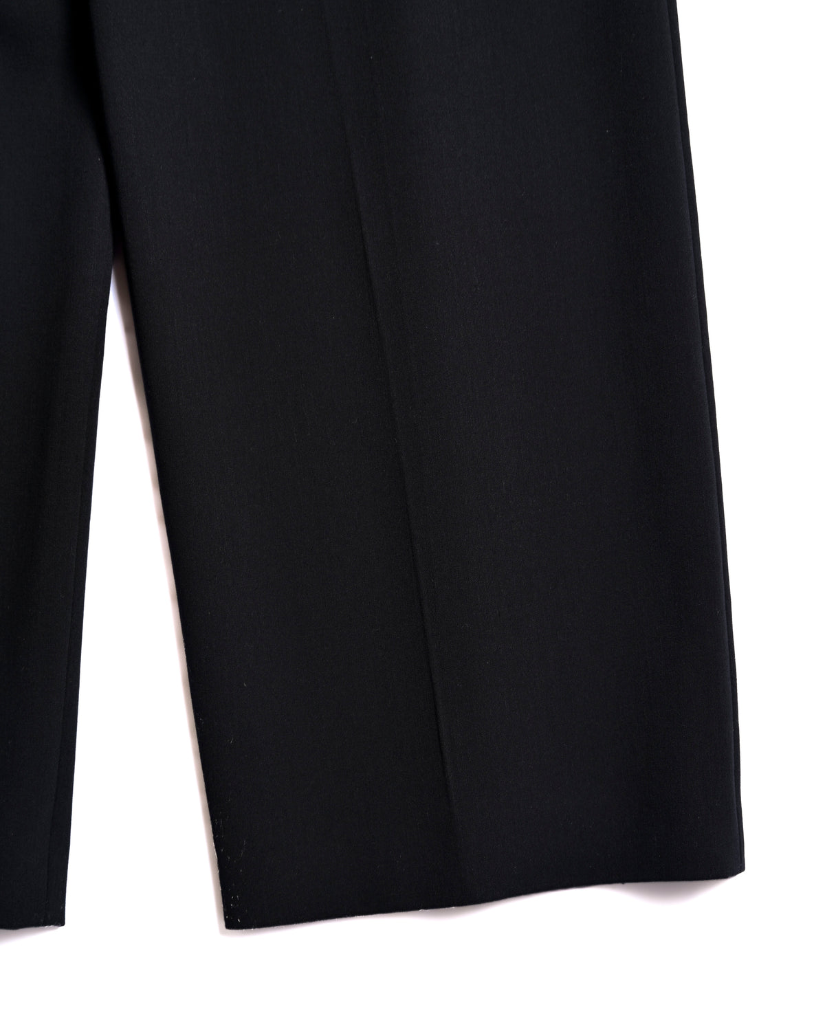 HERMES/ 22AW Refined Wool Wide Leg Trousers Black