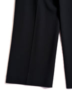 HERMES/ 22AW Refined Wool Wide Leg Trousers Black