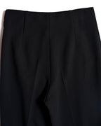 HERMES/ 22AW Refined Wool Wide Leg Trousers Black
