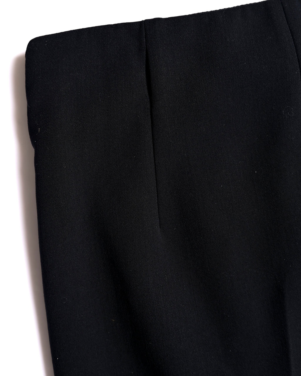 HERMES/ 22AW Refined Wool Wide Leg Trousers Black