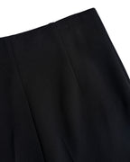 HERMES/ 22AW Refined Wool Wide Leg Trousers Black