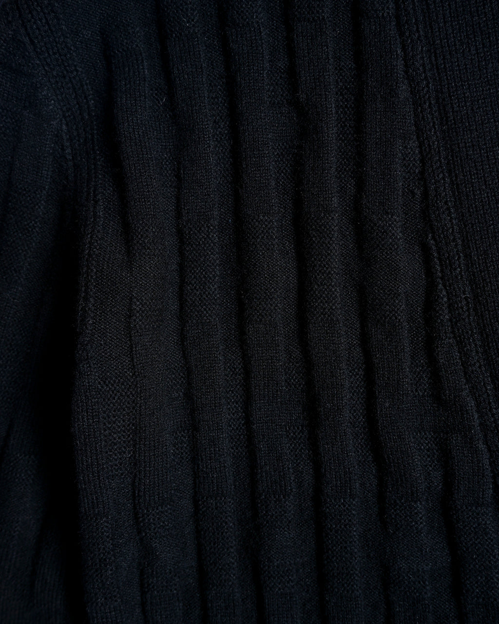 HERMES/ 2010's-20's Minimalist H-Patterned 1B Virgin Wool Cardigan Black