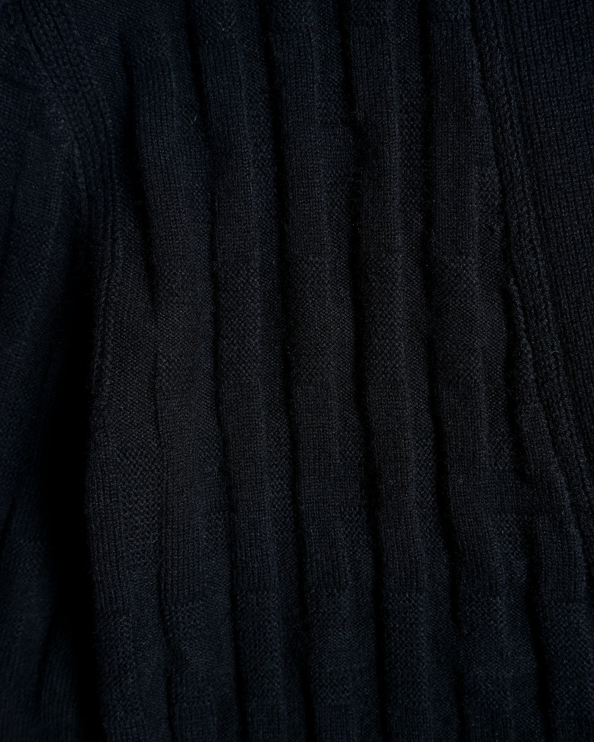 HERMES/ 2010's-20's Minimalist H-Patterned 1B Virgin Wool Cardigan Black