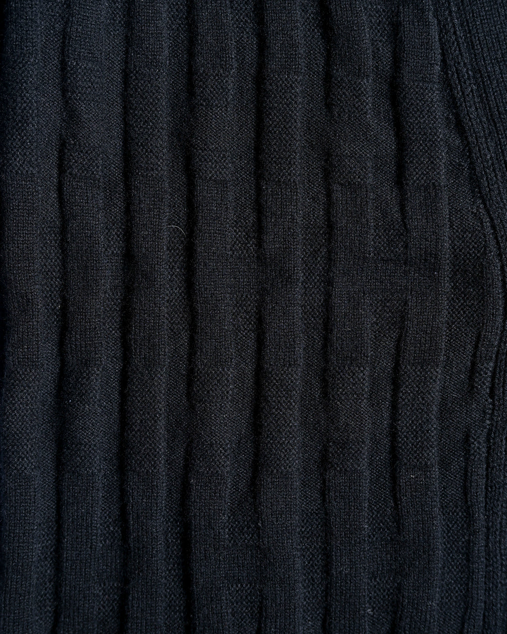 HERMES/ 2010's-20's Minimalist H-Patterned 1B Virgin Wool Cardigan Black
