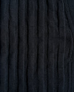HERMES/ 2010's-20's Minimalist H-Patterned 1B Virgin Wool Cardigan Black