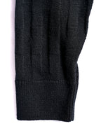 HERMES/ 2010's-20's Minimalist H-Patterned 1B Virgin Wool Cardigan Black