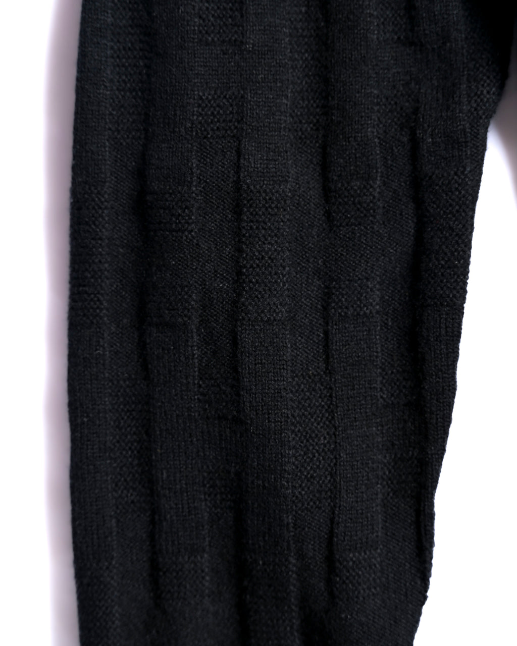 HERMES/ 2010's-20's Minimalist H-Patterned 1B Virgin Wool Cardigan Black
