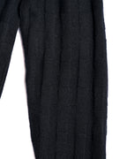 HERMES/ 2010's-20's Minimalist H-Patterned 1B Virgin Wool Cardigan Black