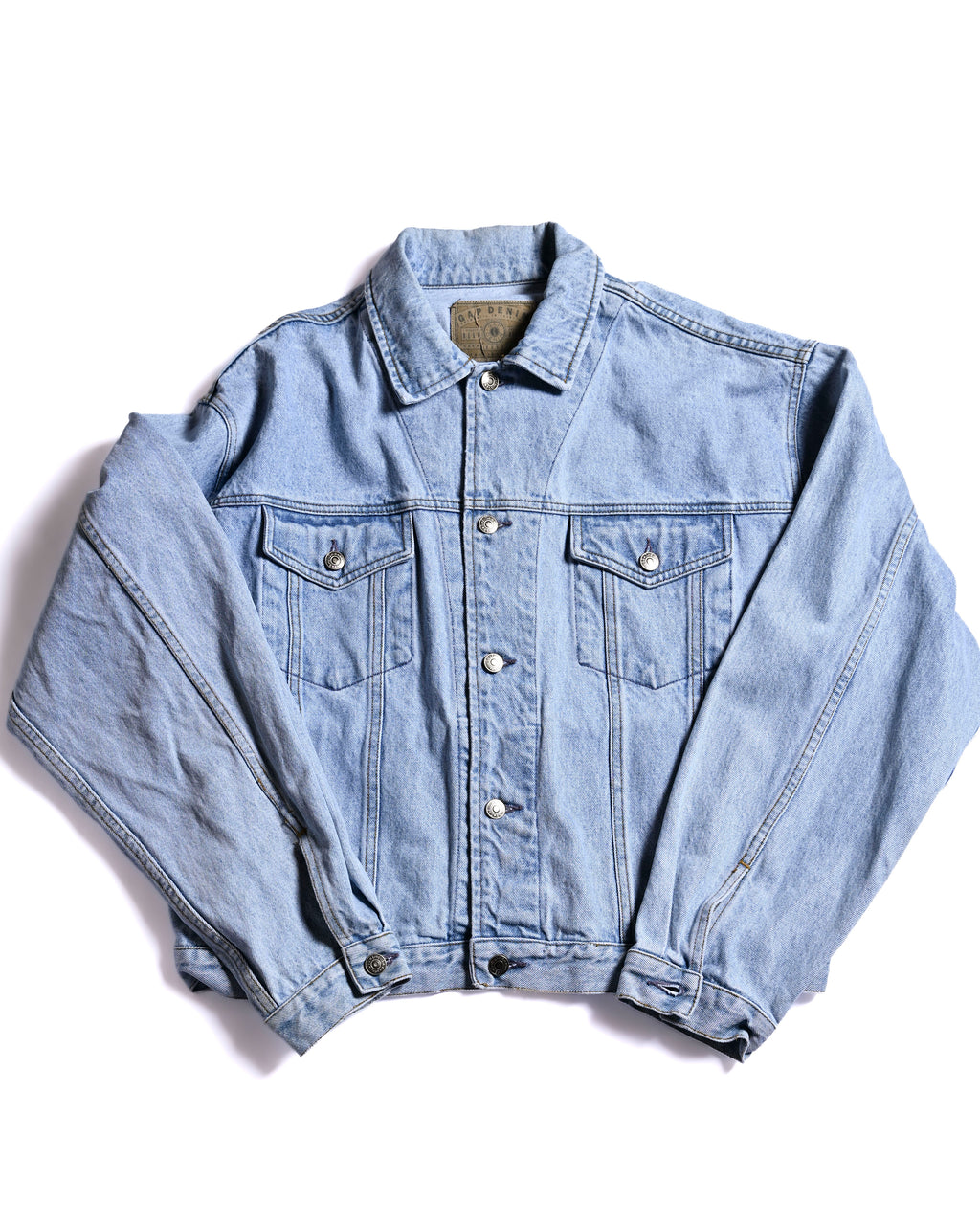 GAP DENIM/ Oversized Short Faded Denim Jacket