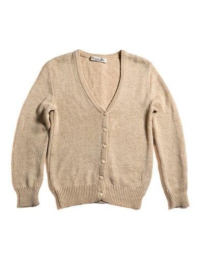 Christian Dior/ 80's Monogram knit cardigan Light Beige