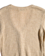 Christian Dior/ 80's Monogram knit cardigan Light Beige