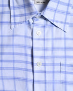 MARNI by Francesco Risso/ 2020 Super Oversized  Check Pattern Cotton Shirt White×Blue