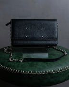 "MAISON MARGIELA" Calf leather chain shoulder wallet bag