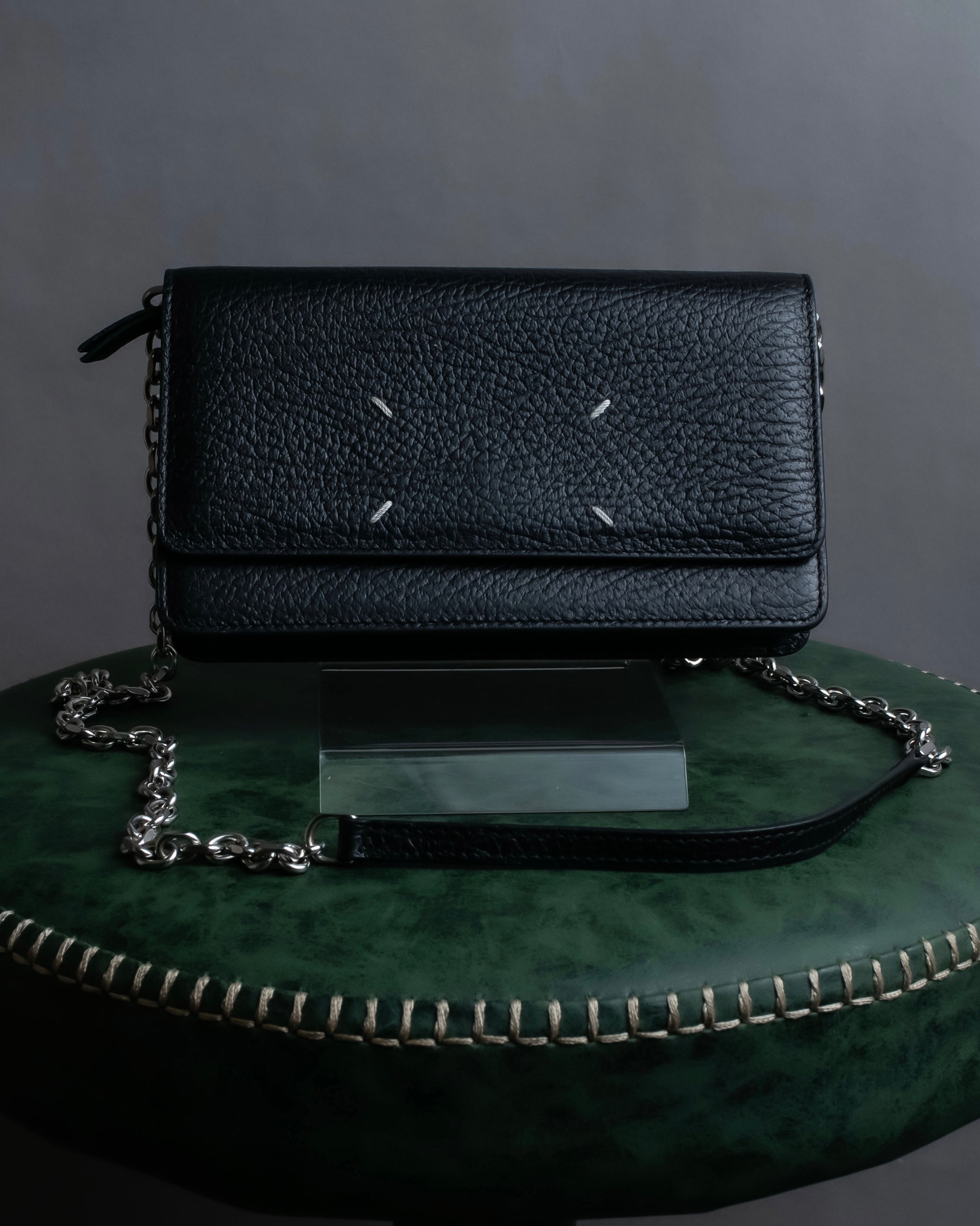 "MAISON MARGIELA" Calf leather chain shoulder wallet bag