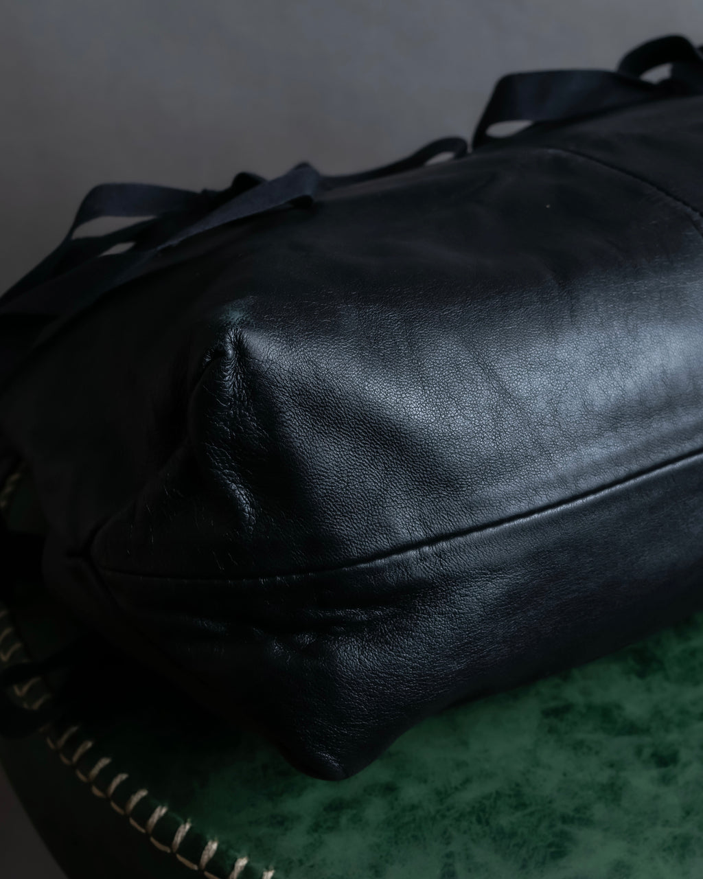 "MARNI" Side ribbon design rounded body leather bag