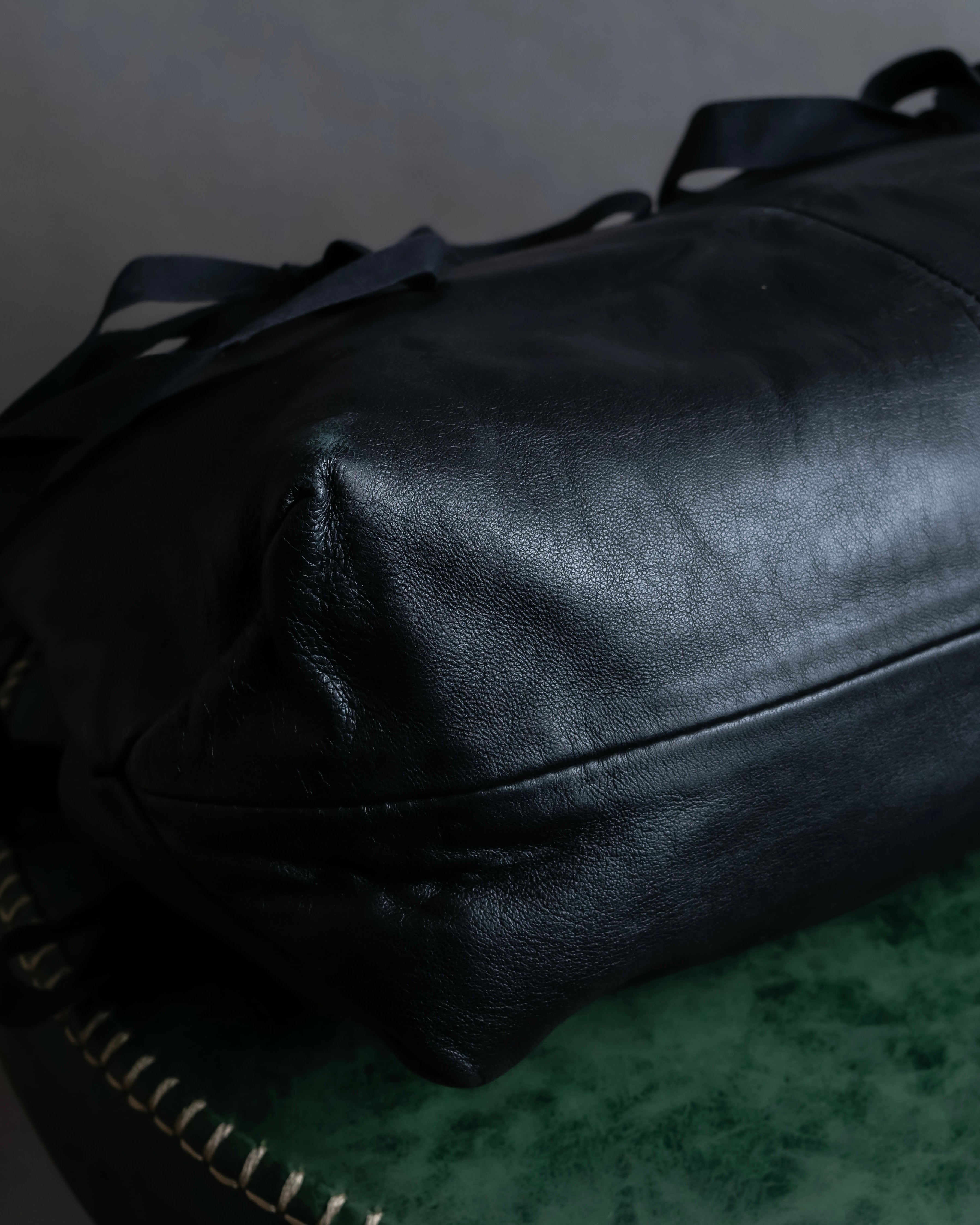 "MARNI" Side ribbon design rounded body leather bag