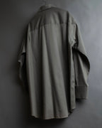 "YVES SAINT LAURENT for men"
Grayish khaki color oversized shirt