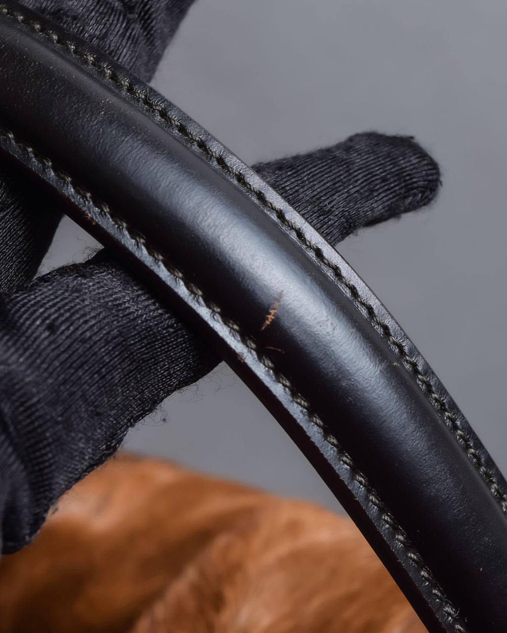 "GUCCI"「1947」 pony leather combination bamboo hand bag