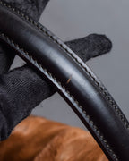 "GUCCI"「1947」 pony leather combination bamboo hand bag