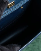 "Chloe" Trapezoid design embossed leather hand bag