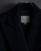 "CELINE" 90’s Sculpted double-breasted peak lapel tailored jacket