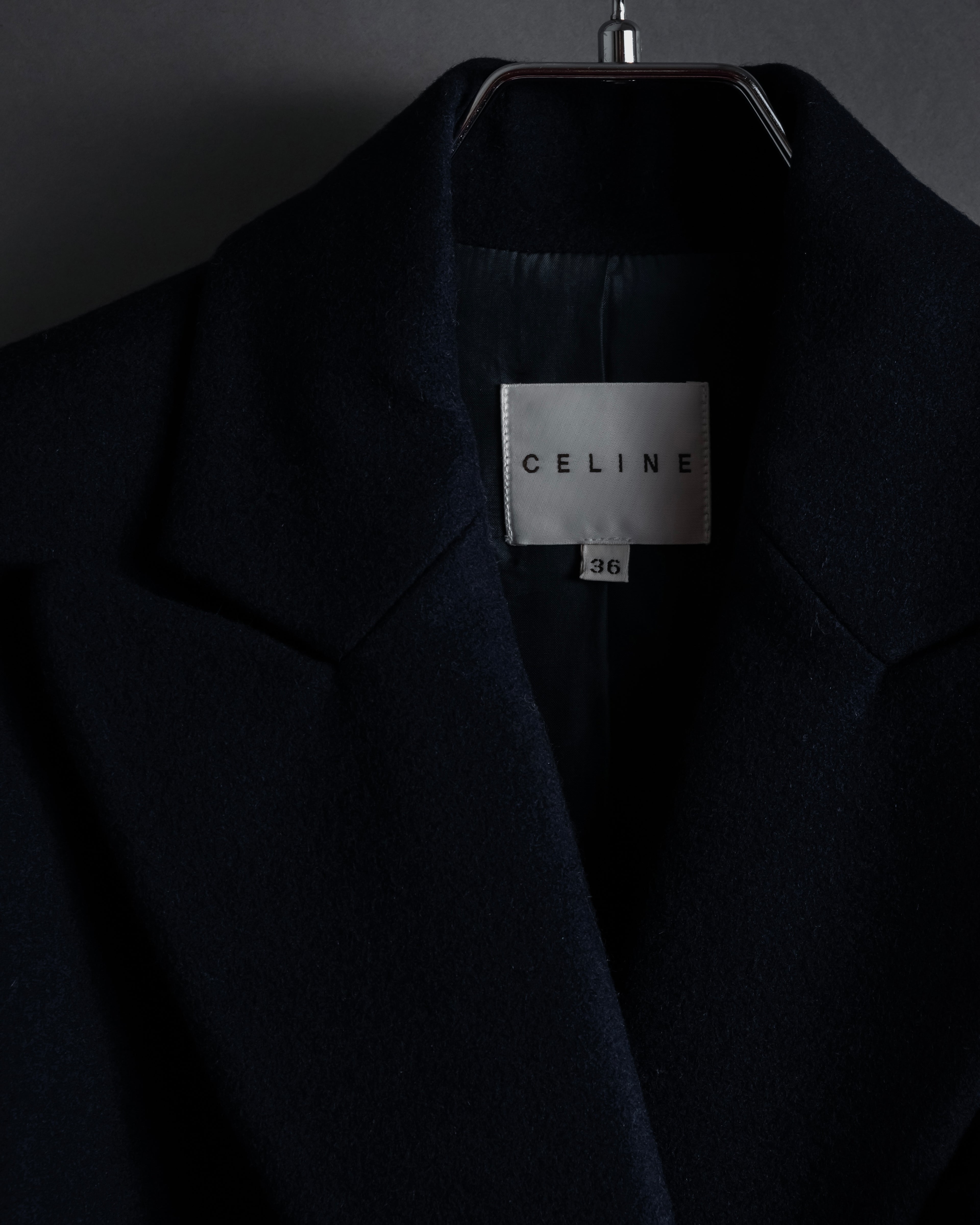 "CELINE" 90’s Sculpted double-breasted peak lapel tailored jacket