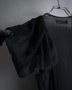 "MCQ Alexander McQueen" 06-10's Puffed sleeve gathered georgette long dress