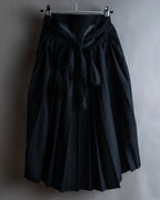 "JEAN PAUL GAULTIER" Ribbon belted design pleated flare skirt
