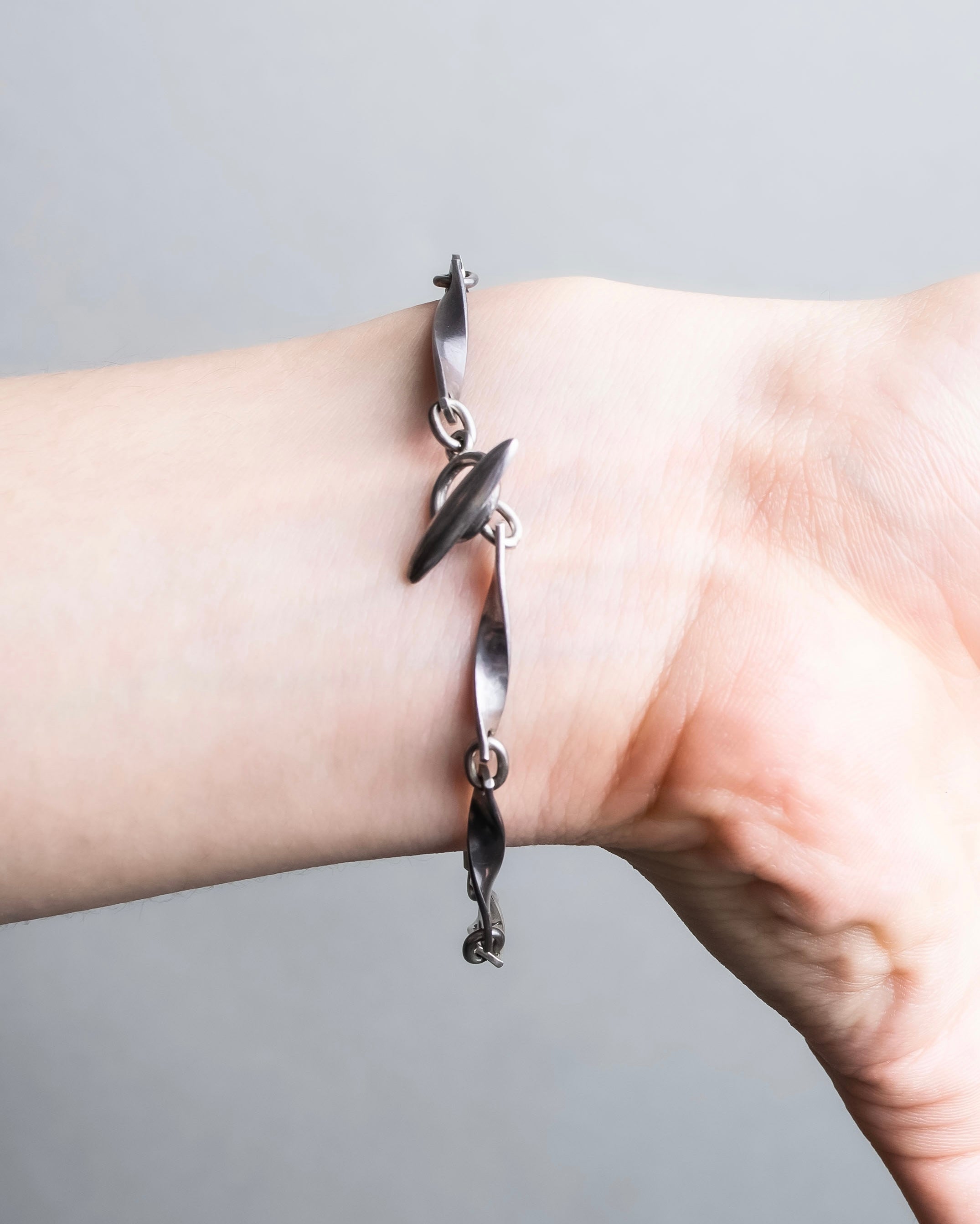 "GEORG JENSEN" Twisted detail silver bracelet