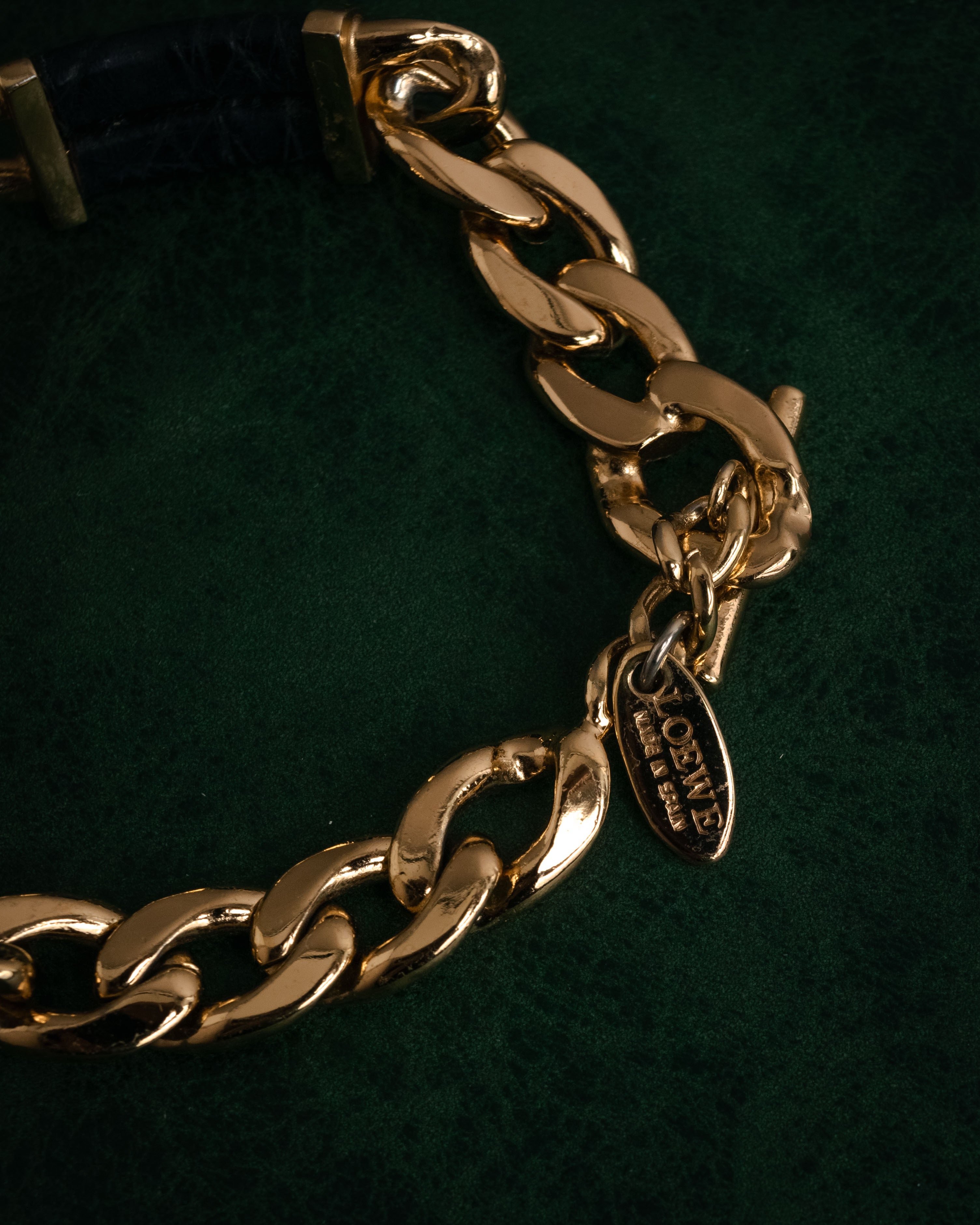“LOEWE” 2008-2013 leather wrapped chain bracelet