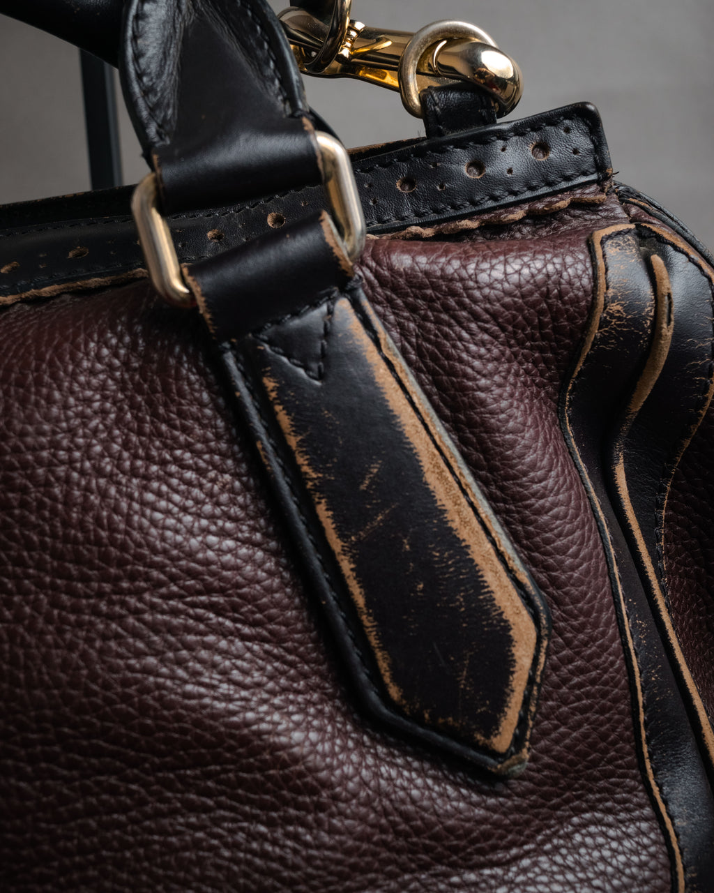 “BURBERRY” 2010’s Brogue tassel leather bag