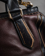“BURBERRY” 2010’s Brogue tassel leather bag