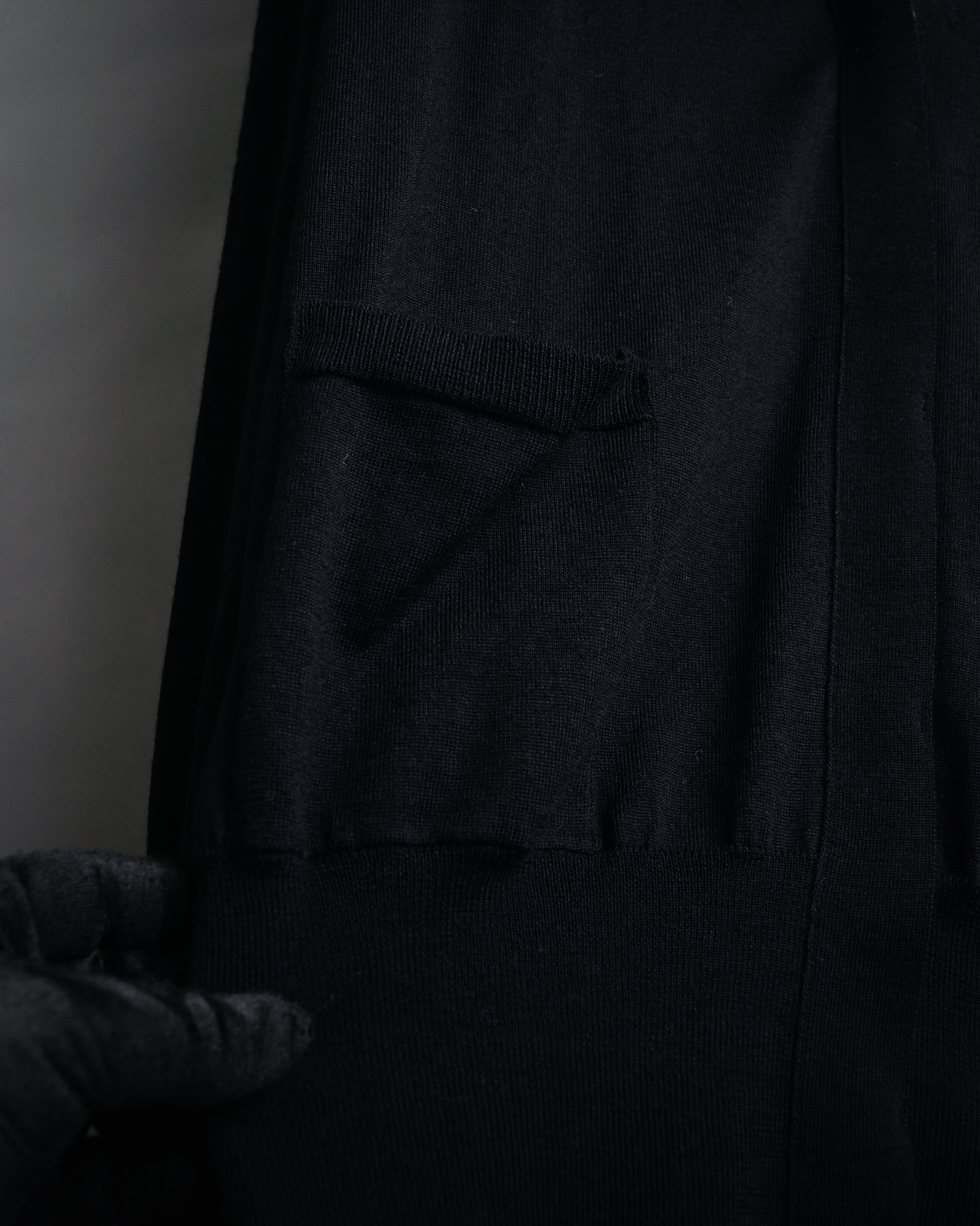 “CELINE” 2010’s Contrast placket wool silk cardigan